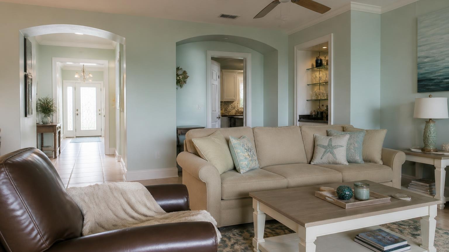 Orderly residential living room